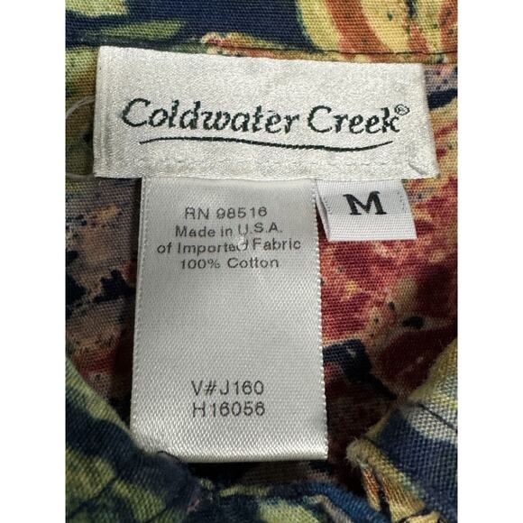 Coldwater Creek Women's M Button LS Multicolor Floral Shirt All Over Prints - Picture 2 of 9